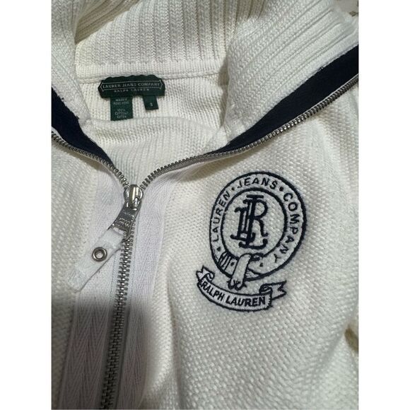 Lauren Jeans company heavy sports preppy style knit sweater S - Picture 7 of 11